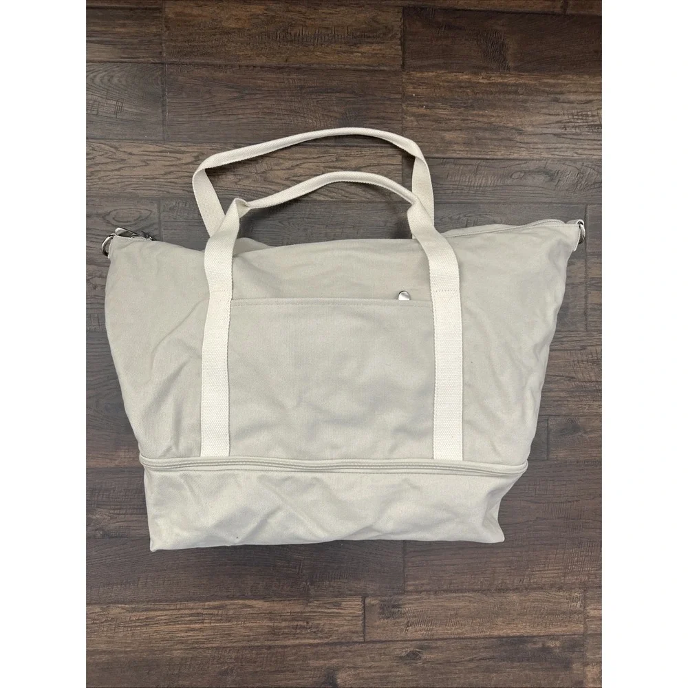 New Lo & Sons Catalina Deluxe Weekender in Canvas Cotton Tote Travel Duffle READ